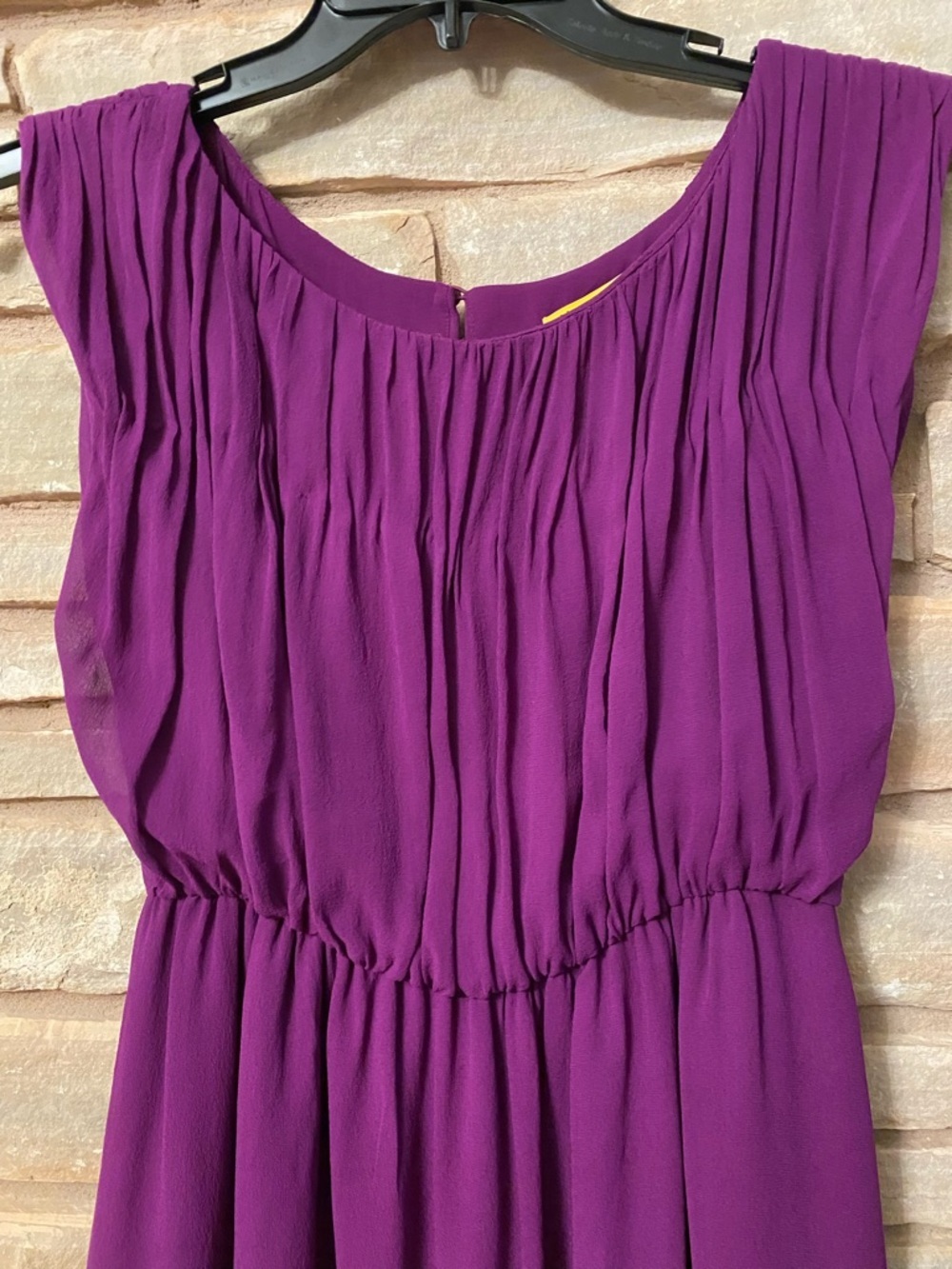 Alice + Olivia 100% Silk Purple Cap-Sleeve Mini Dress Size M - Picture 3 of 11